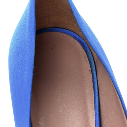 Gucci Satin Sparkling GG Pumps 38 Deep Zaffiro 11 of 12
