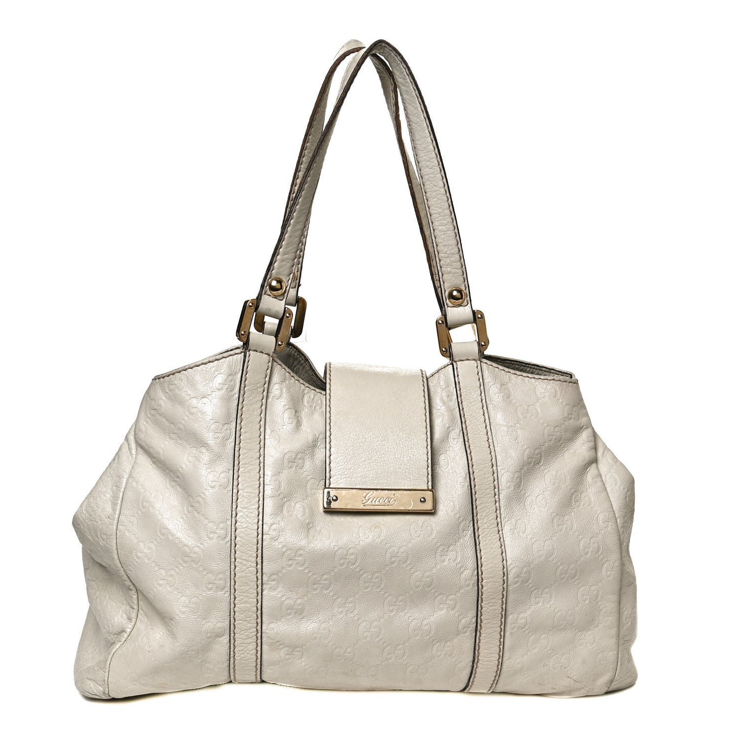Guccissima New Ladies Web Tote Off White