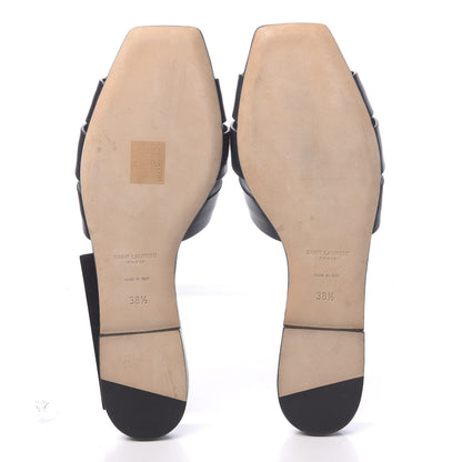 Saint Laurent Calfskin Nu Pied 05 Slide Sandals 38.5 Black 5 of 9