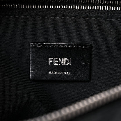 Fendi Glazed Fabric Vitello Liberty FF 1974 Diagonal Belt Bag Black Sunflower 6 of 9