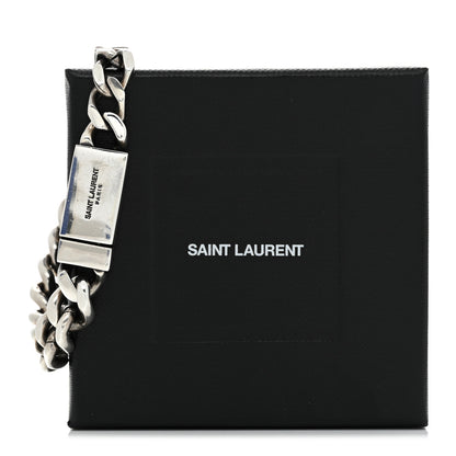 Saint Laurent Metal Curb Chain Bracelet Oxidized Silver 5 of 5