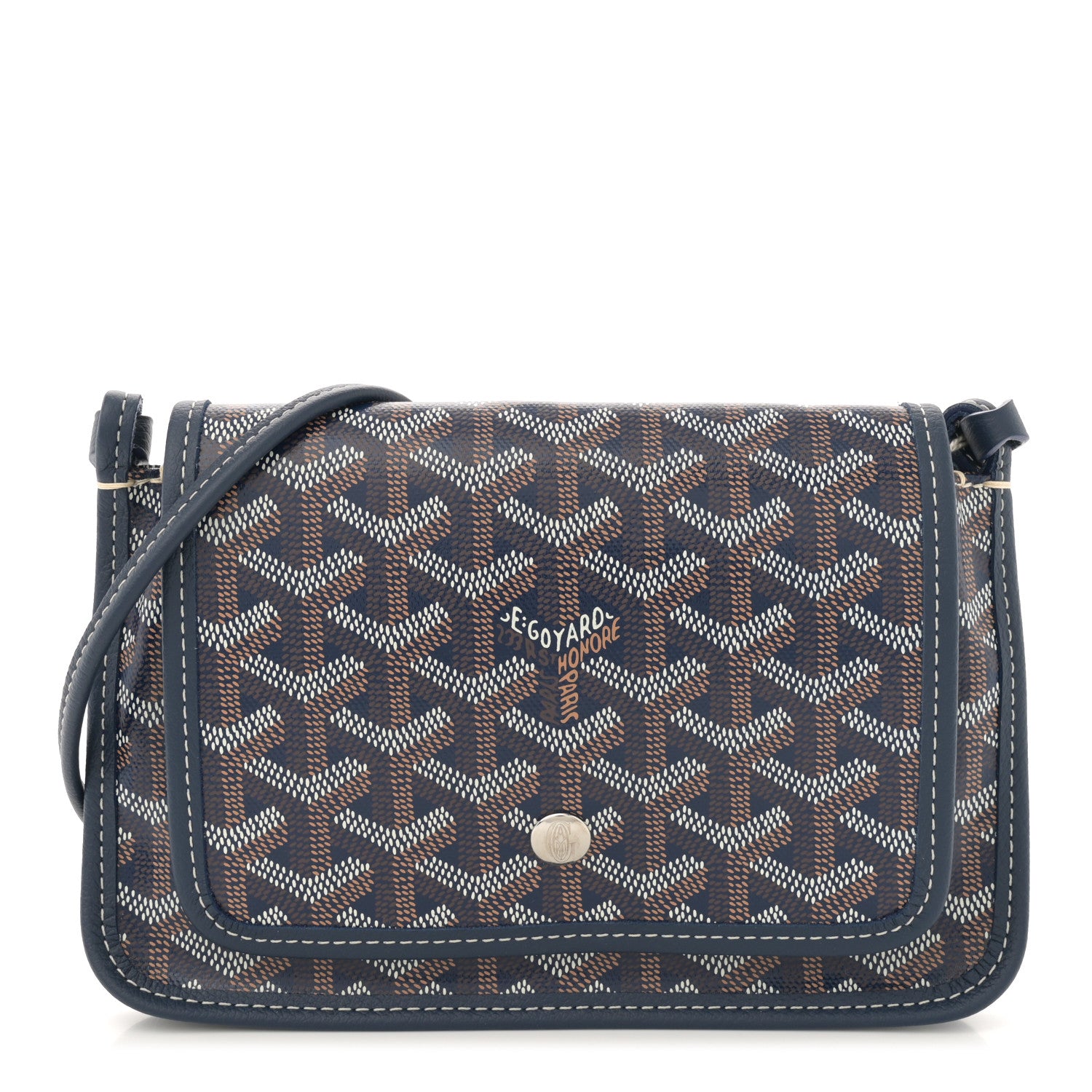 Goyard Goyardine Plumet Wallet Clutch Navy 1 of 9