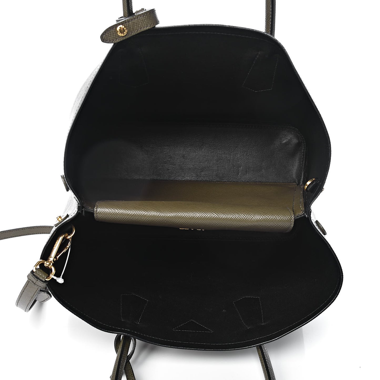 Saffiano Cuir Large Double Bag Militare