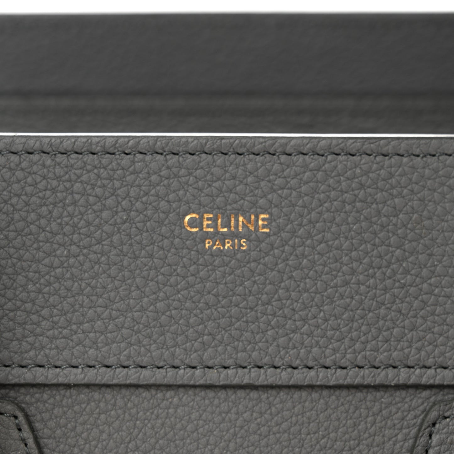 Baby Drummed Calfskin Micro Luggage Kohl