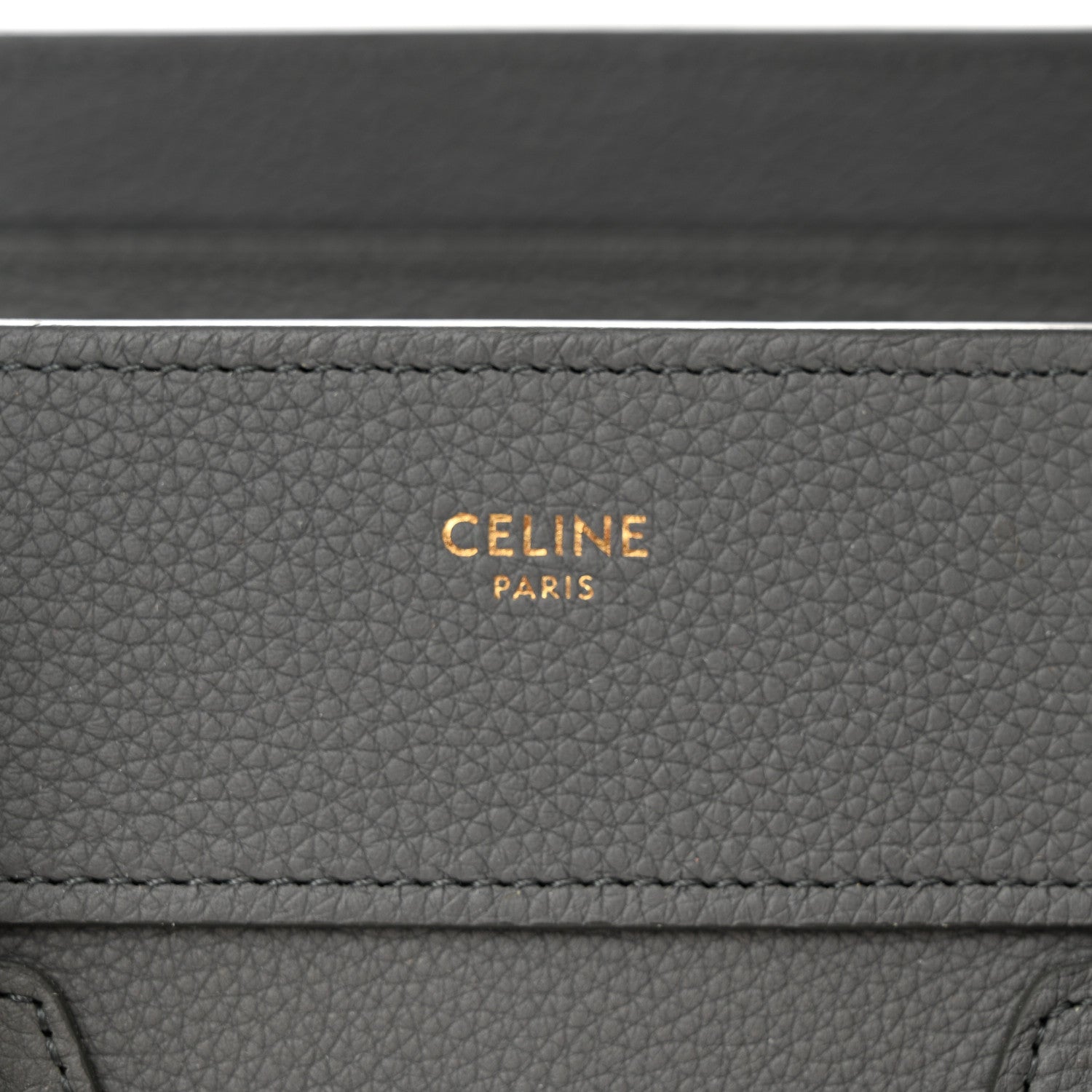 Celine Baby Drummed Calfskin Micro Luggage Kohl 7 of 12