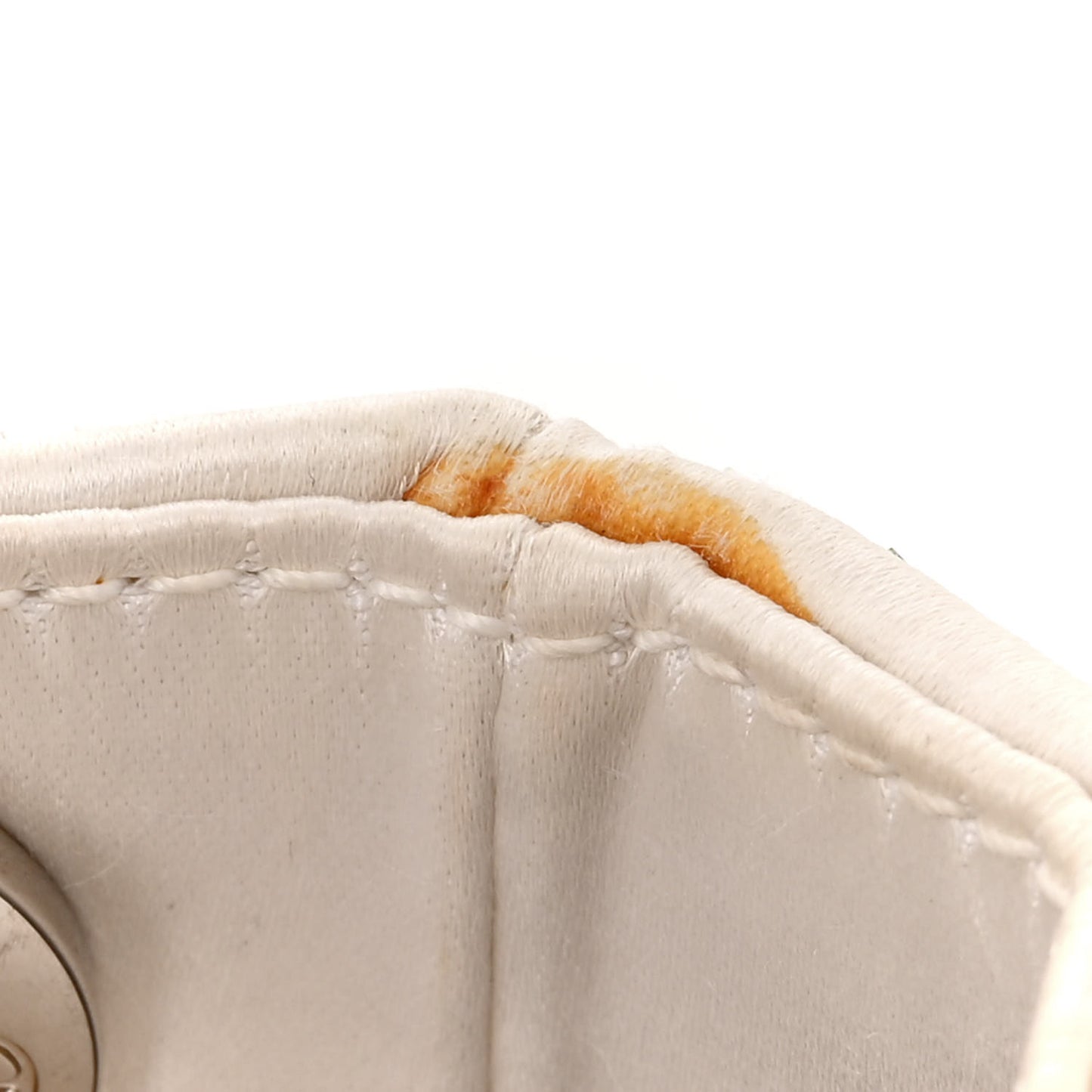 Satin Beaded Floral Embroidered Mini Lady Dior White Multicolor