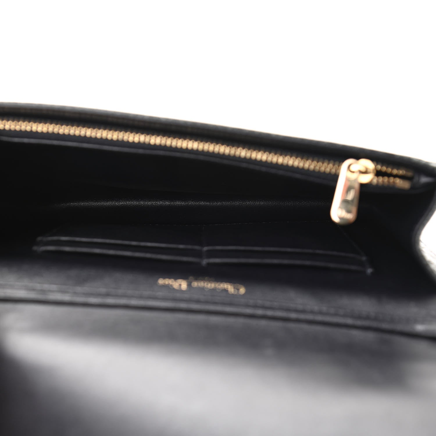 Christian Dior Ceramic Effect Deerskin Bag Wallet on Chain Dark Grey 5 of 9