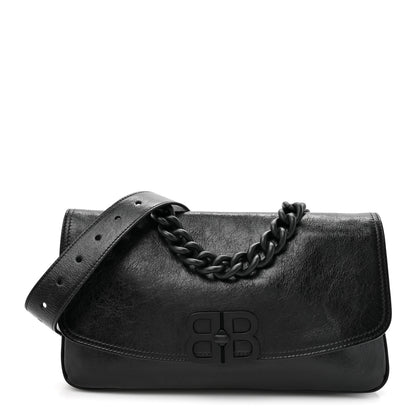 Balenciaga Calfskin Medium BB Soft Flap Bag Black 1 of 10
