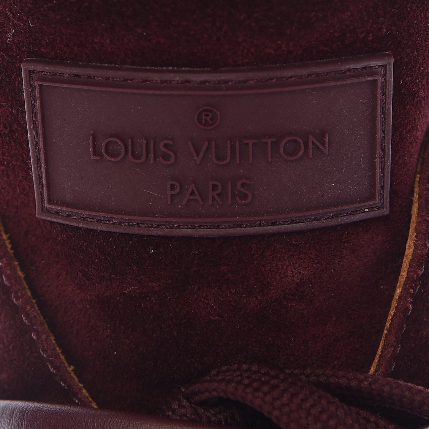 Calfskin Suede Postmark Wedge Sneakers 37.5 Bordeaux