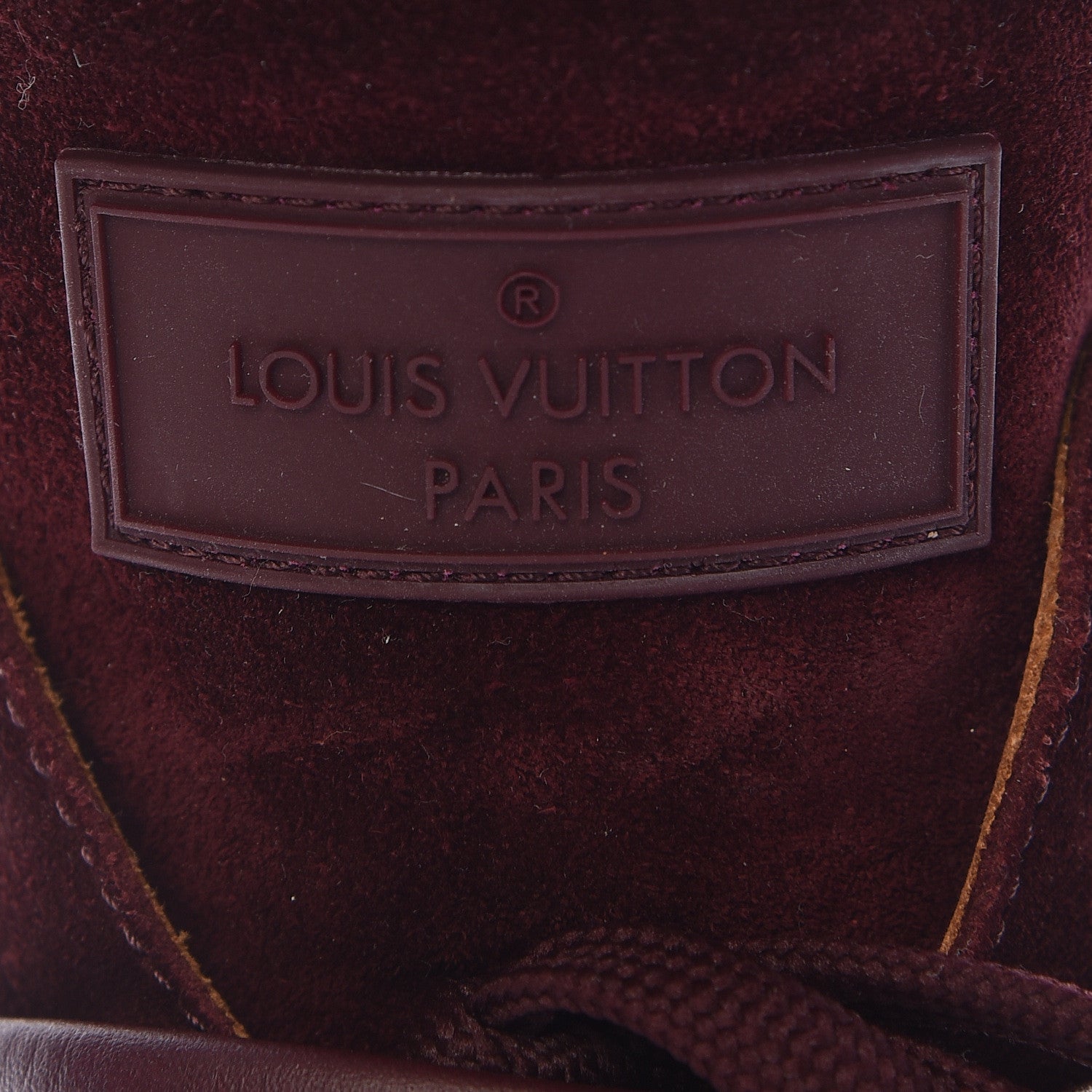 Louis Vuitton Calfskin Suede Postmark Wedge Sneakers 37.5 Bordeaux 9 of 14