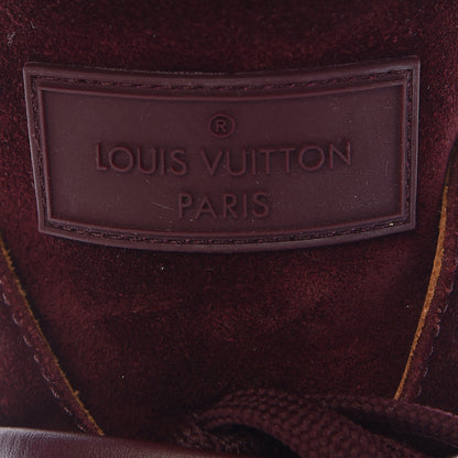 Louis Vuitton Calfskin Suede Postmark Wedge Sneakers 37.5 Bordeaux 9 of 14
