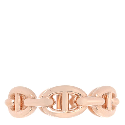 Hermes 18K Rose Gold PM Chaine D'Ancre Enchainee Ring 52 6 3 of 6
