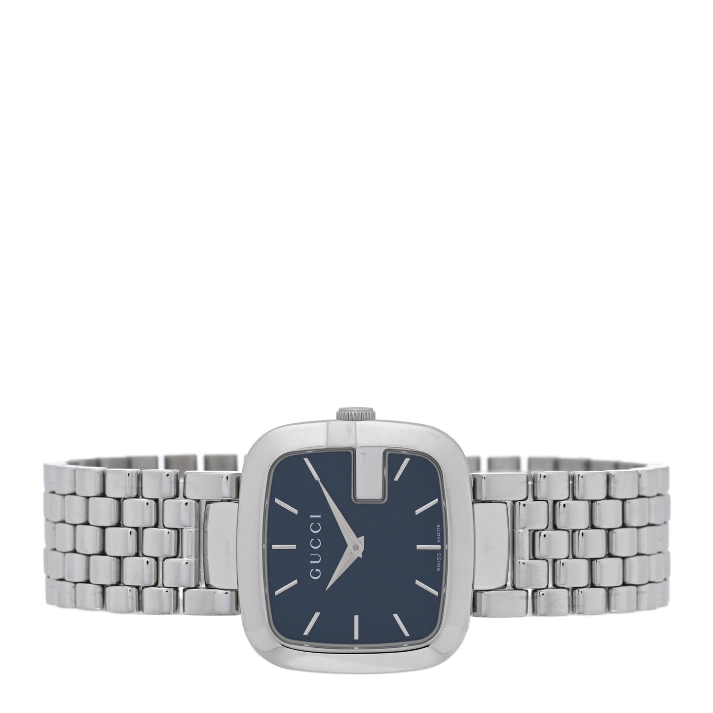 Stainless Steel 32mm G-Gucci Square Quartz Watch Black