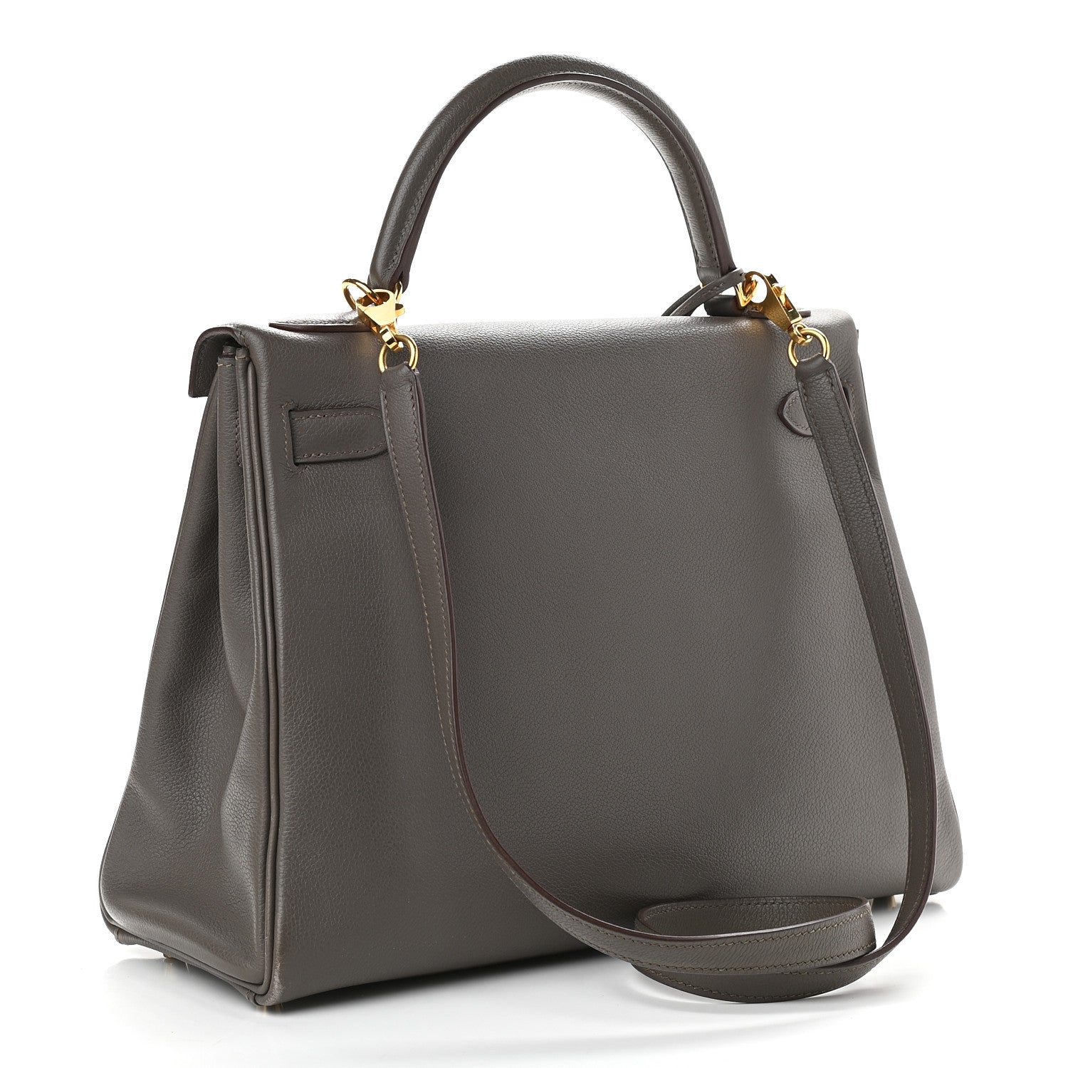 Hermes Evercolor Kelly Retourne 32 Etain 2 of 12