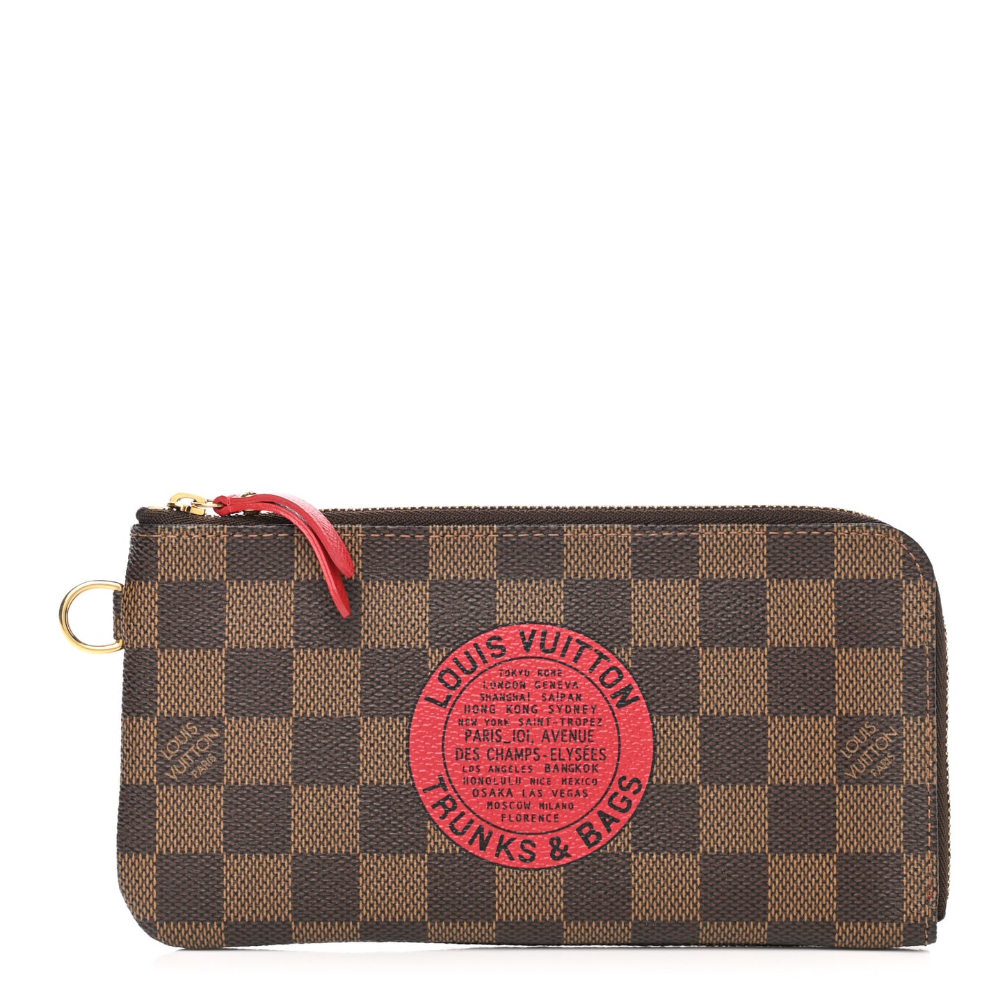 Damier Ebene Complice Trunks and Bags Wallet Red