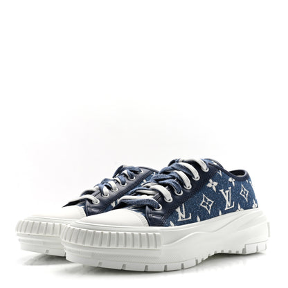 Louis Vuitton Denim Monogram Squad Sneakers 40 Marine 7 of 19