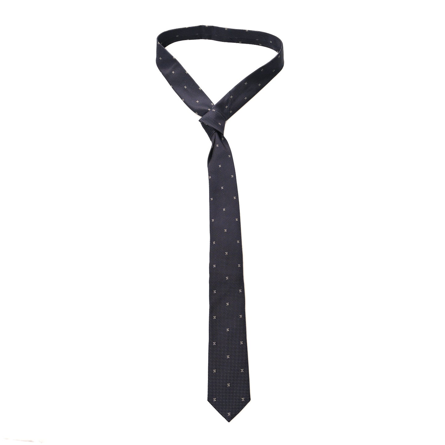 Silk CC Mens Neck Tie Blue