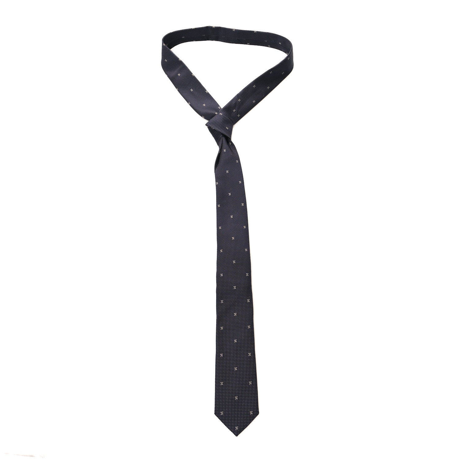 Chanel Silk CC Mens Neck Tie Blue 1 of 4