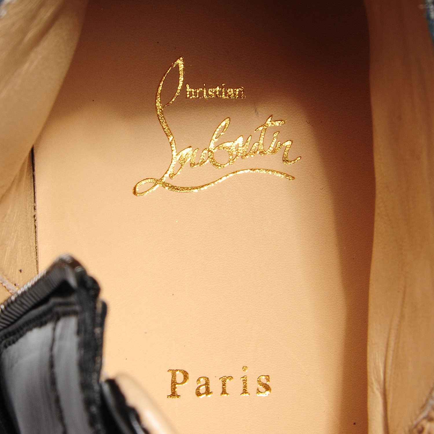 Christian Louboutin Mens Calfskin Sneak In Flat Sneakers 45 Black 6 of 7