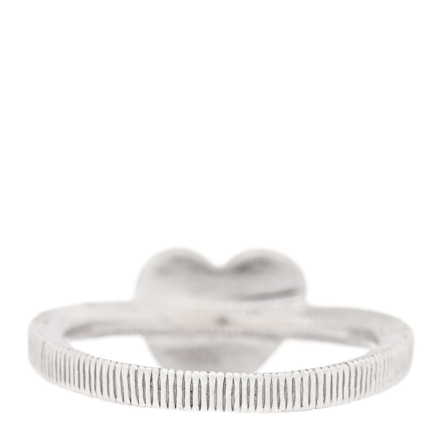 Sterling Silver Enamel GG Heart Ring 53 6.25 Iridescent