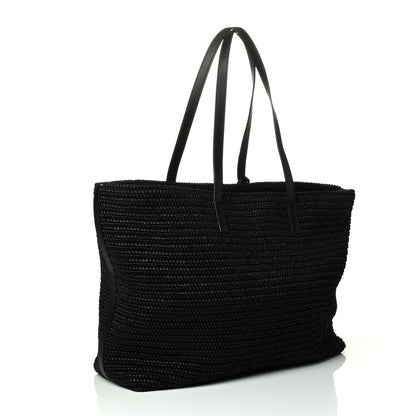 Saint Laurent Raffia Tote Black 2 of 8