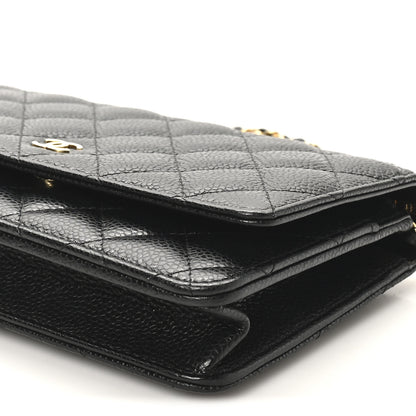 Chanel Caviar Quilted Wallet on Chain WOC Black 10 of 12