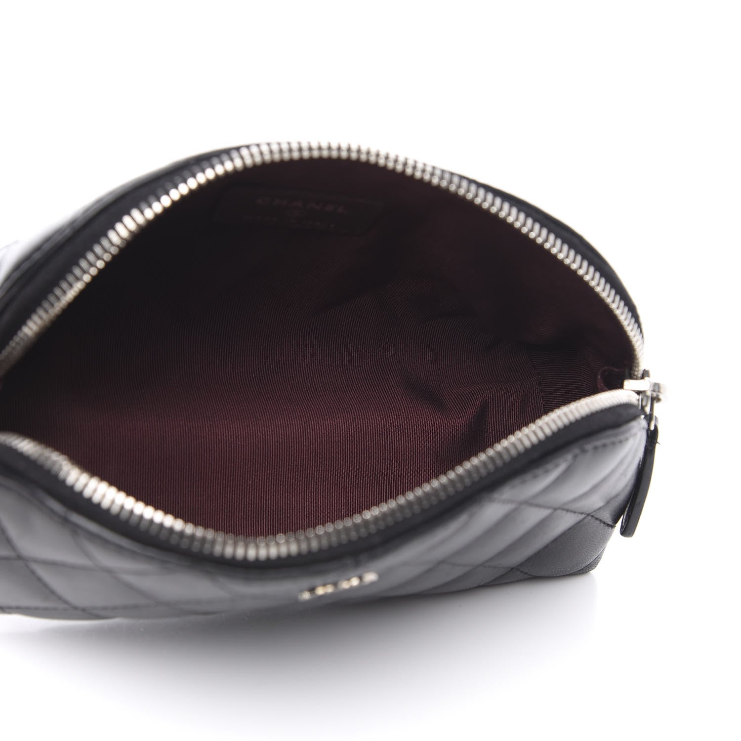 Chanel Lambskin Quilted Cosmetic Case Black 5 of 10