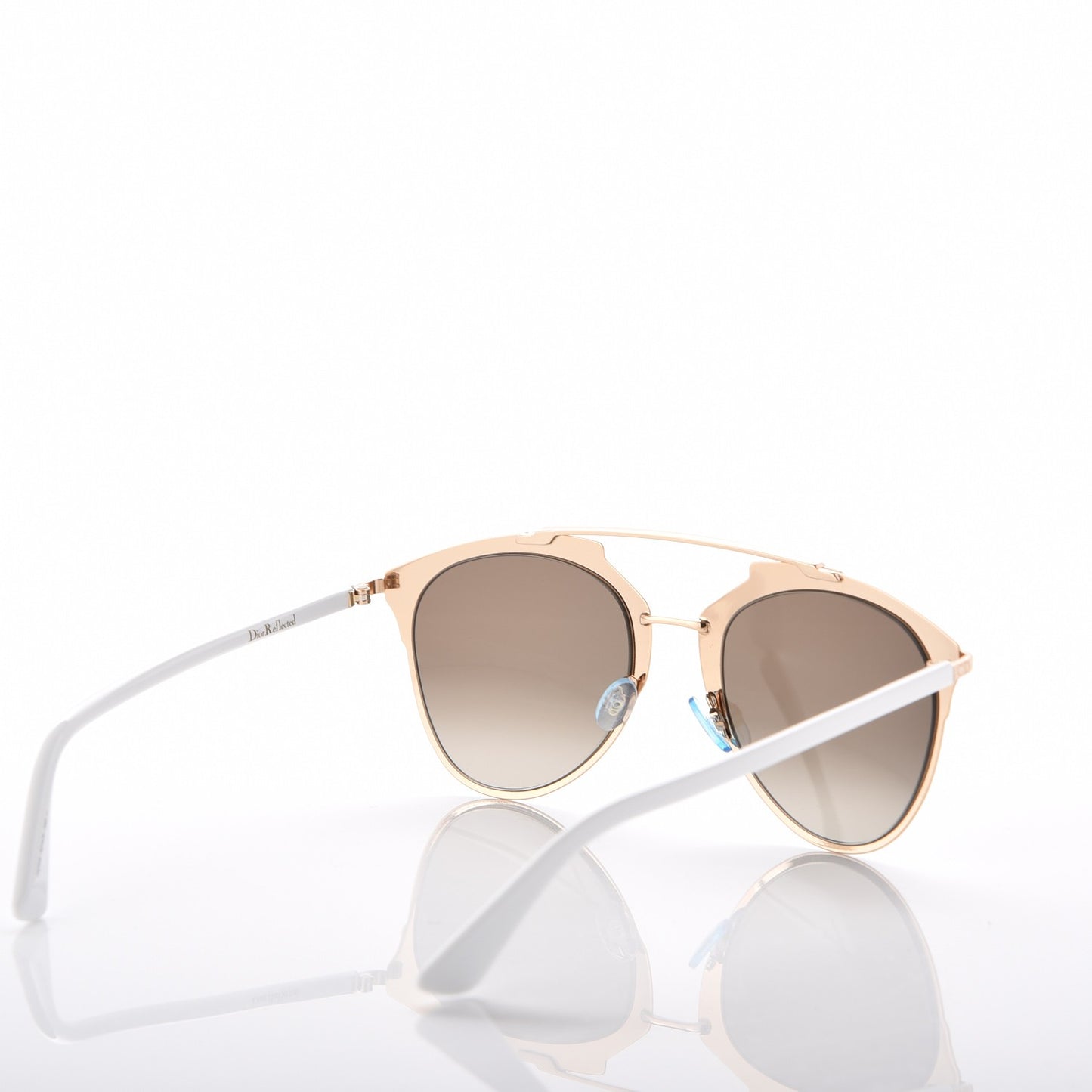Reflected Sunglasses Rose Gold White
