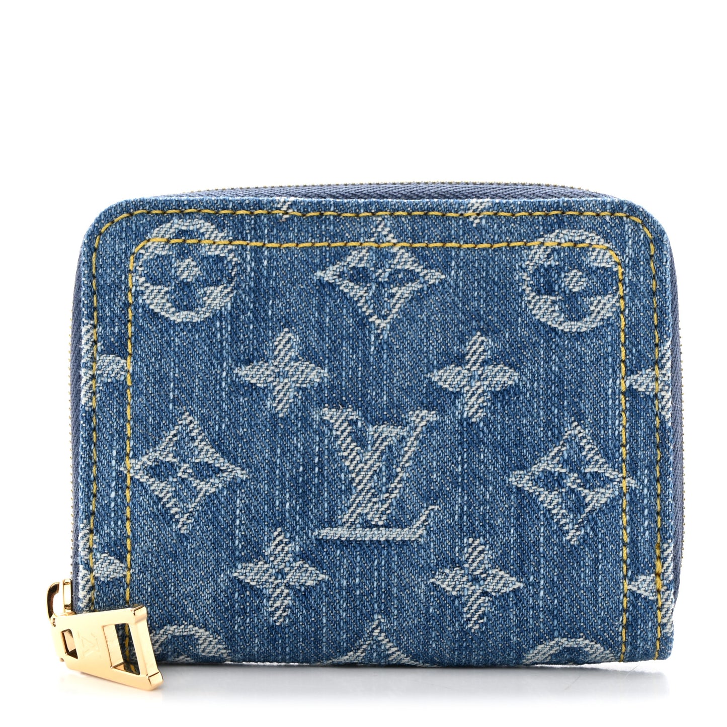 Denim Monogram Zippy Coin Purse Blue