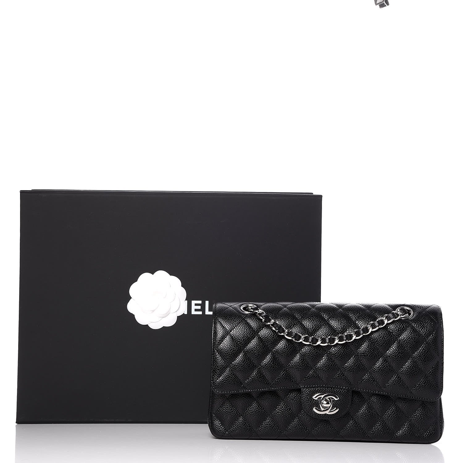 Chanel Caviar Quilted Medium Double Flap Black 8 of 8