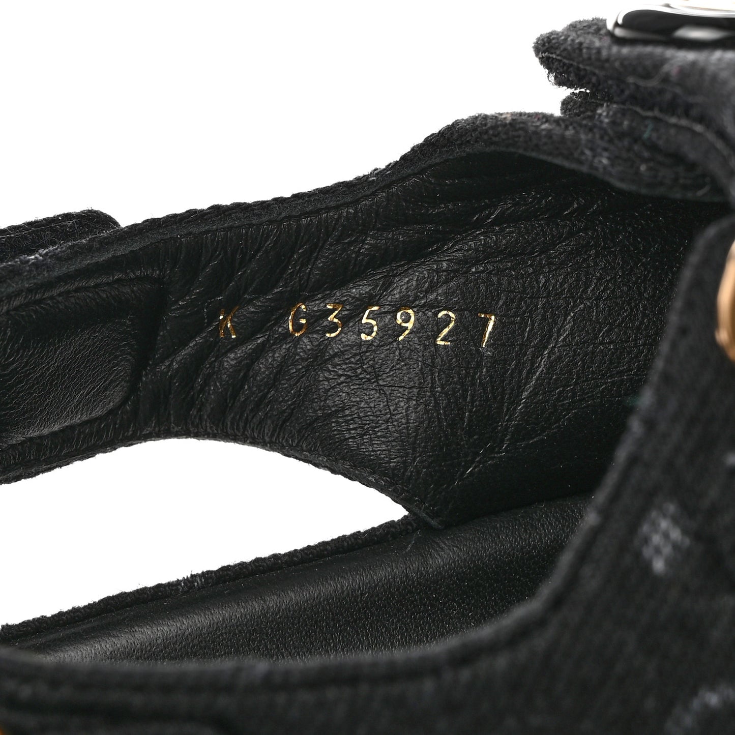 Denim Printed Dad Sandals 39.5 Black