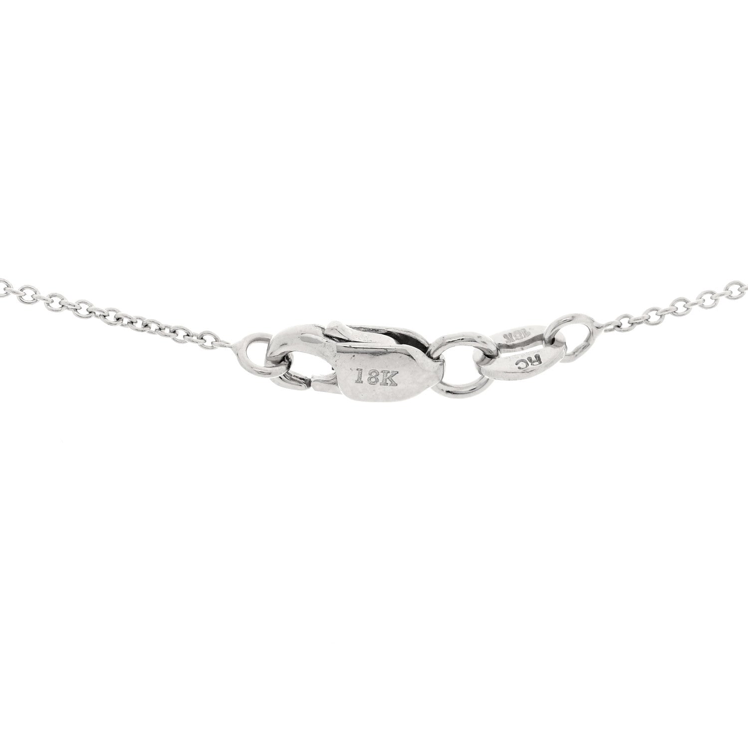 Roberto Coin 18K White Gold Diamond Horseshoe Pendant Necklace 4 of 4