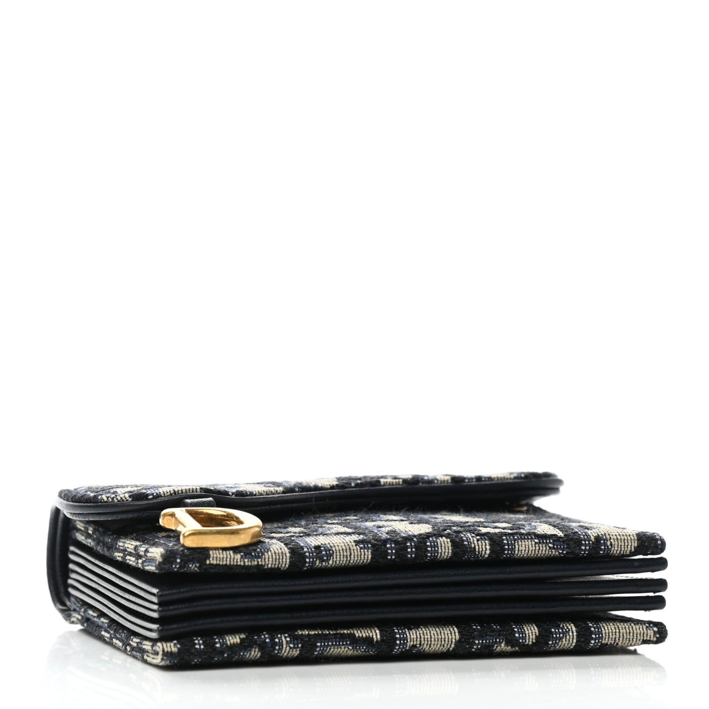 Oblique Saddle Card Holder Blue