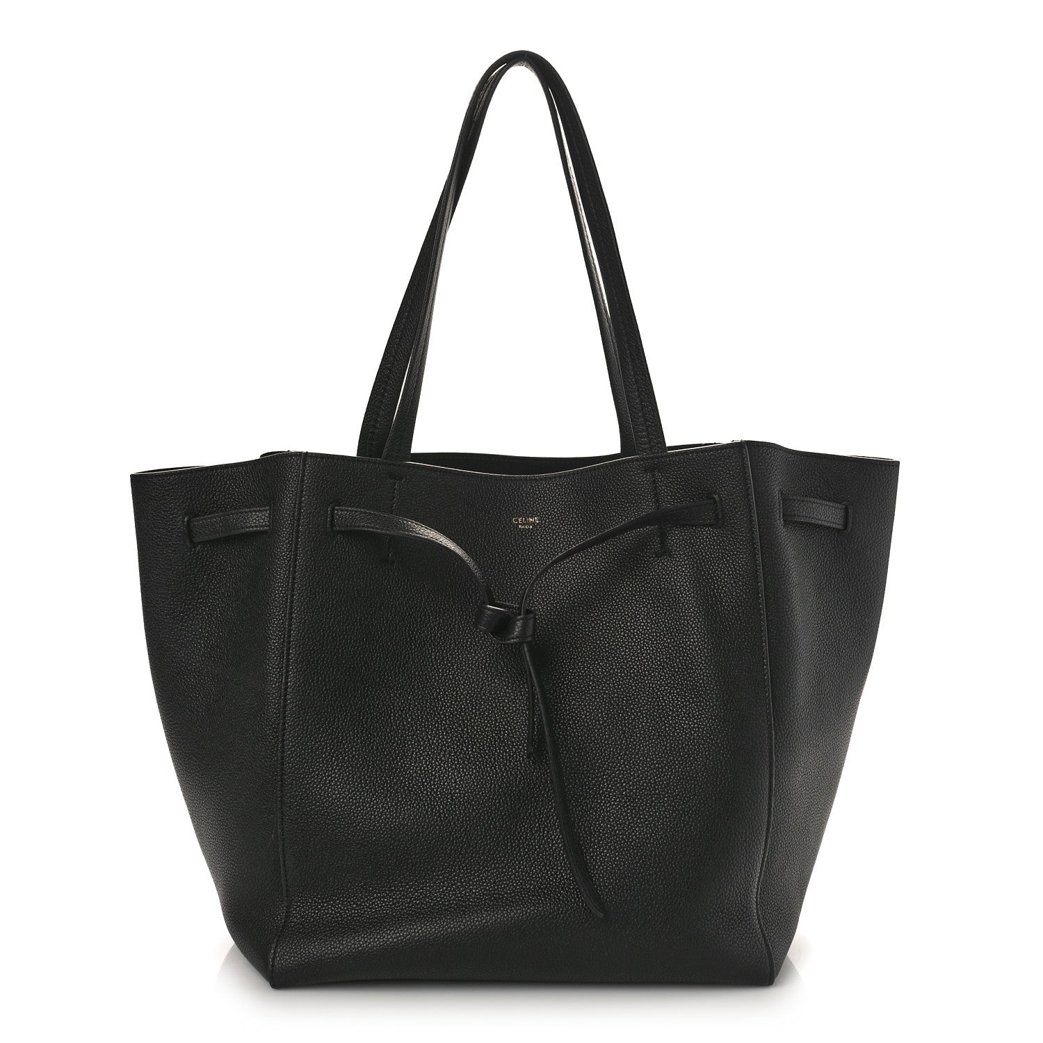 Celine Soft Grained Calfskin Medium Belt Cabas Phantom Black 1 of 8