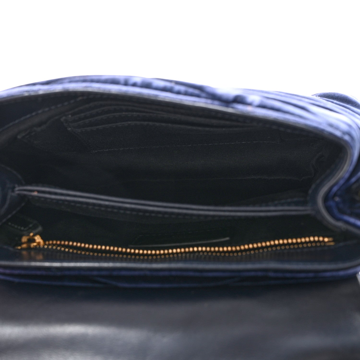 Saint Laurent Velvet Y Quilted Monogram Toy Loulou Crossbody Bag Deep Marine 5 of 14