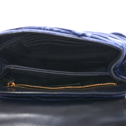 Saint Laurent Velvet Y Quilted Monogram Toy Loulou Crossbody Bag Deep Marine 5 of 14