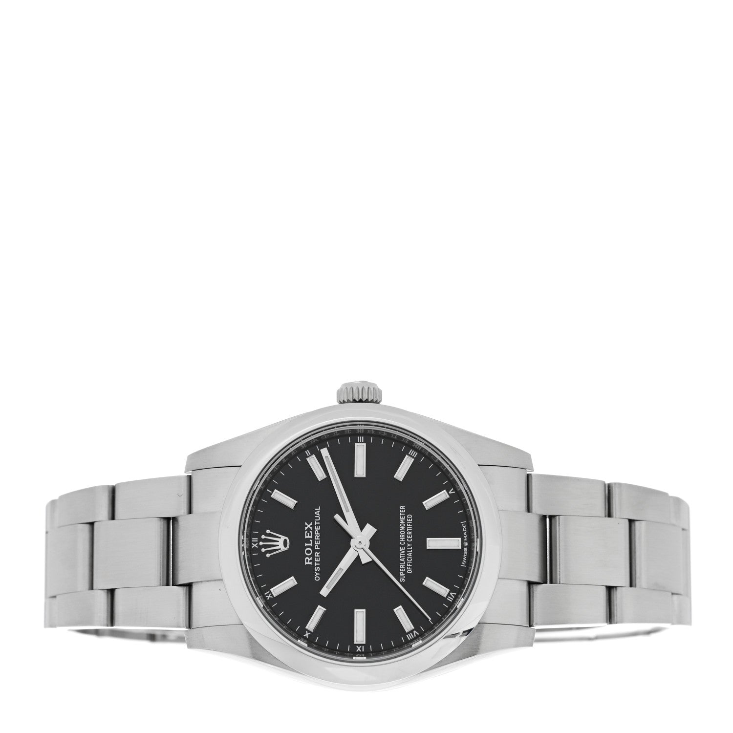 Rolex Stainless Steel 34mm Oyster Perpetual Watch Bright Black 124200 2 of 4
