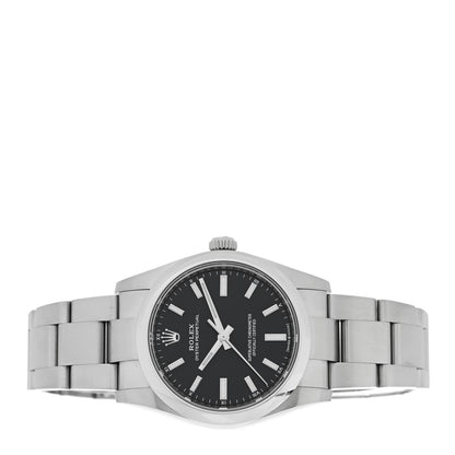 Rolex Stainless Steel 34mm Oyster Perpetual Watch Bright Black 124200 2 of 4