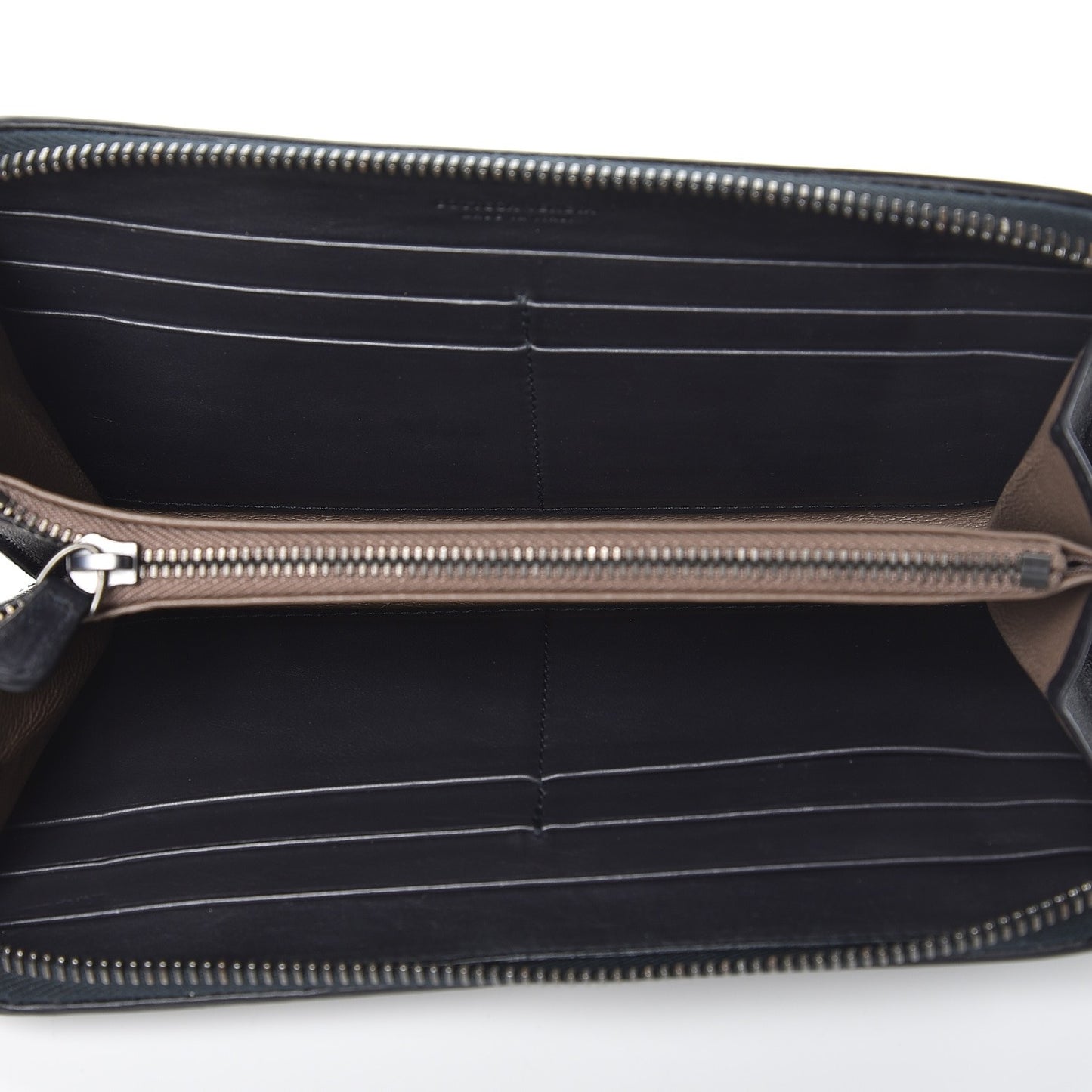 Calfskin Crocodile Intrecciato Zip Around Wallet Tourmaline