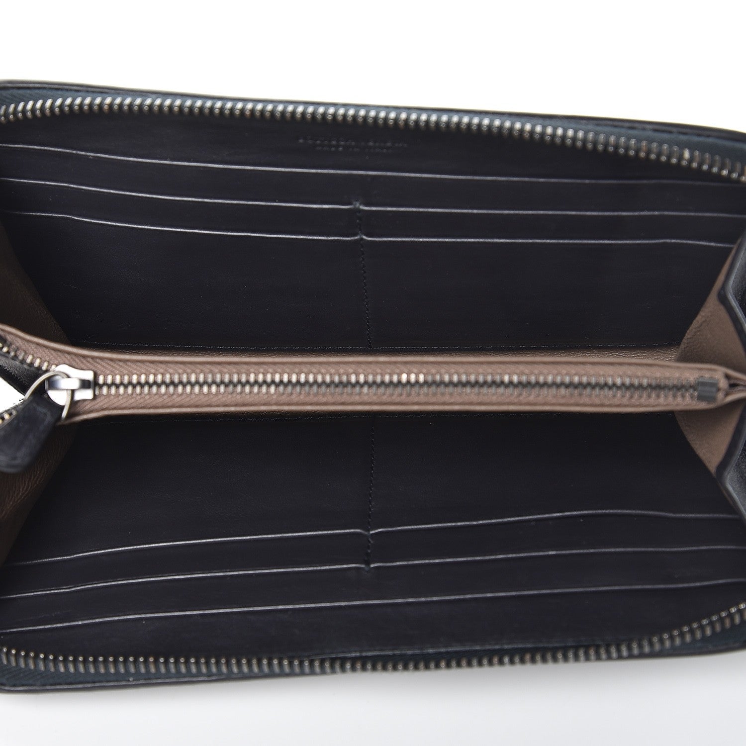 Bottega Veneta Calfskin Crocodile Intrecciato Zip Around Wallet Tourmaline 5 of 6