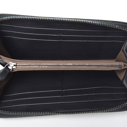 Bottega Veneta Calfskin Crocodile Intrecciato Zip Around Wallet Tourmaline 5 of 6