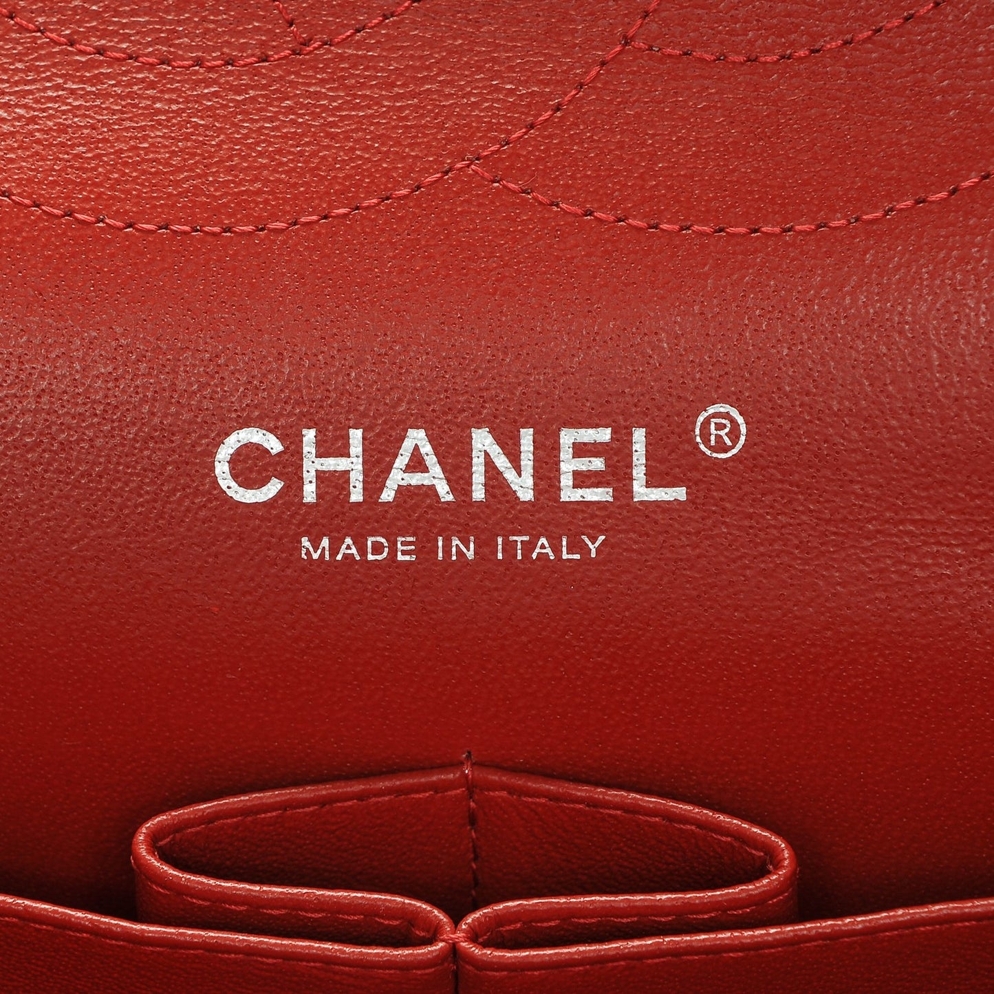 Lambskin Quilted Jumbo Double Flap Red