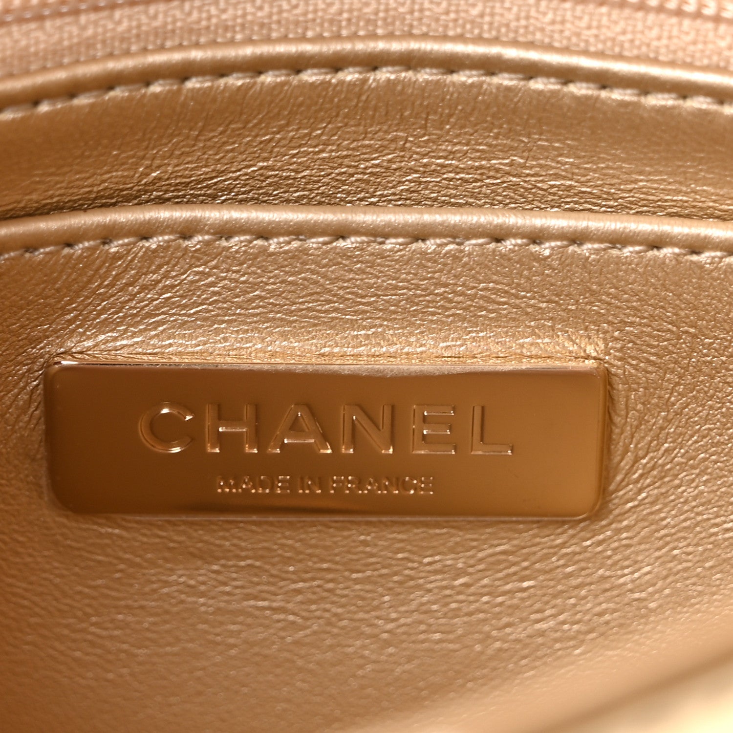 Chanel Mirror Calfskin Metallic Calfskin Quilted Hollywood Boulevard Flap With Star Coin Purse Gold 6 of 10