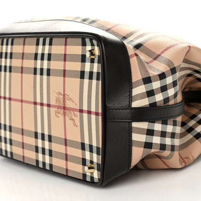 Burberry Haymarket Check Medium Golderton Tote Chocolate 11 of 11