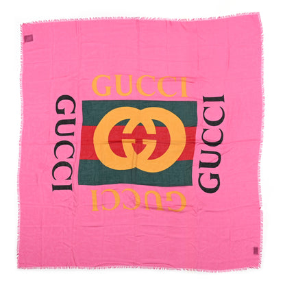 Gucci Modal Silk Gucci Two Shawl Fuxia 1 of 3