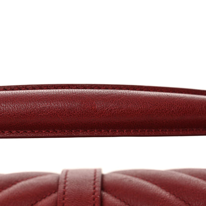 Saint Laurent Sheepskin Matelasse Chevron Large College Monogram Satchel Palissandre 11 of 11