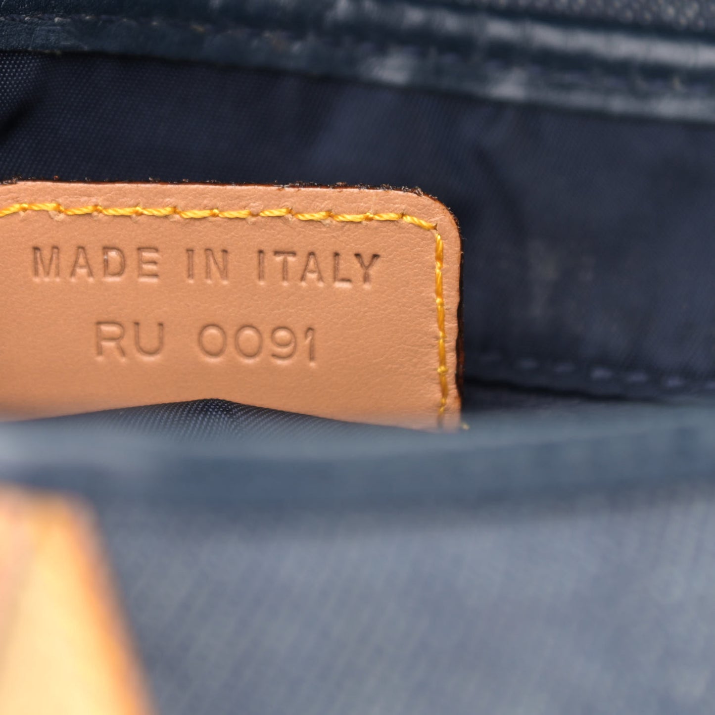 Denim Calfskin Double Saddle Bag Blue
