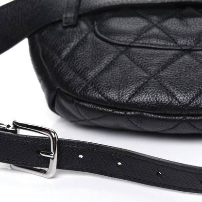 Chanel Grained Calfskin Quilted Waist Belt Bag Black 14 of 14