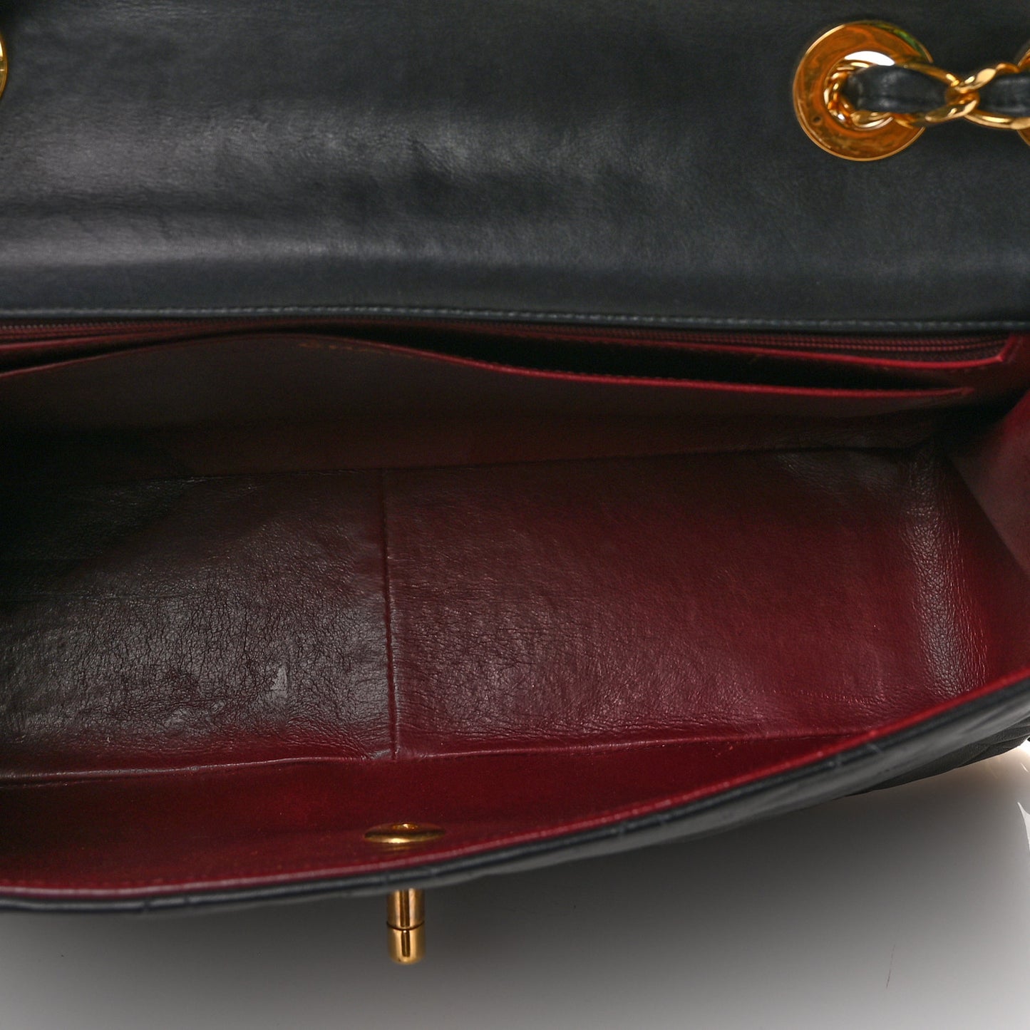 Lambskin Quilted XL Jumbo Single Flap Black
