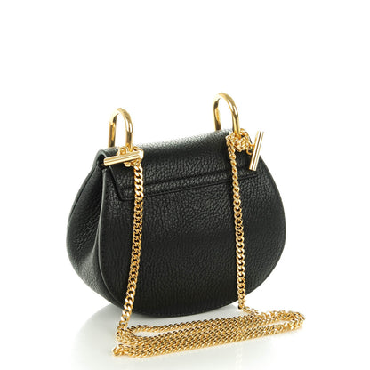 Chloe Grained Lambskin Nano Drew Shoulder Bag Black 3 of 6